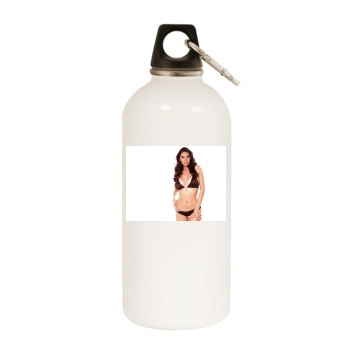 Tera Patrick White Water Bottle With Carabiner