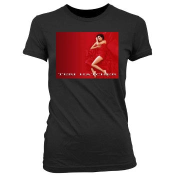 Teri Hatcher Women's Junior Cut Crewneck T-Shirt