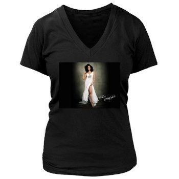 Teri Hatcher Women's Deep V-Neck TShirt