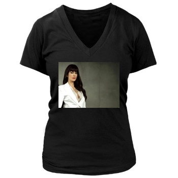 Teri Hatcher Women's Deep V-Neck TShirt