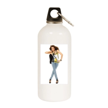 Thalia White Water Bottle With Carabiner