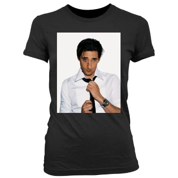 Adrien Brody Women's Junior Cut Crewneck T-Shirt