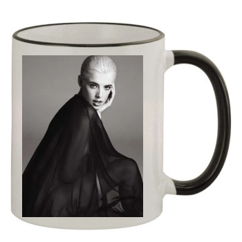 Agyness Deyn 11oz Colored Rim & Handle Mug