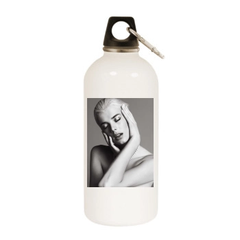 Agyness Deyn White Water Bottle With Carabiner