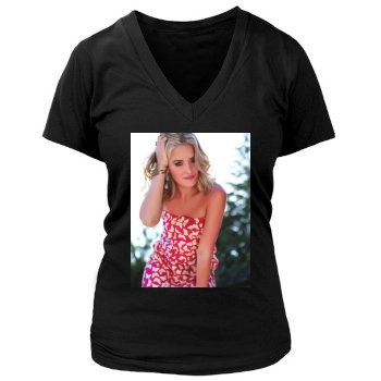 AJ Michalka Women's Deep V-Neck TShirt