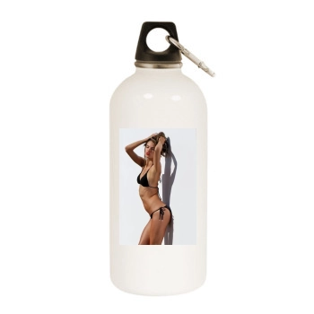 Alessandra Ambrosio White Water Bottle With Carabiner