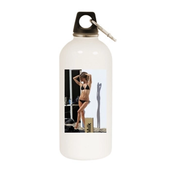 Alessandra Ambrosio White Water Bottle With Carabiner