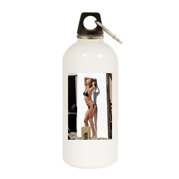 Alessandra Ambrosio White Water Bottle With Carabiner