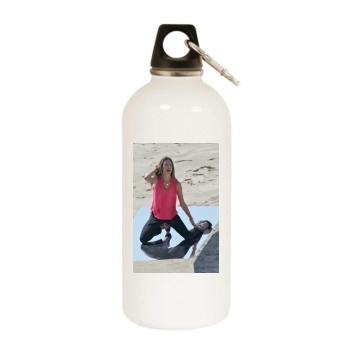 Alessandra Ambrosio White Water Bottle With Carabiner