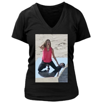 Alessandra Ambrosio Women's Deep V-Neck TShirt