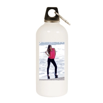 Alessandra Ambrosio White Water Bottle With Carabiner