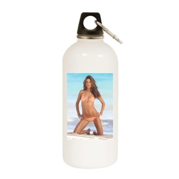 Alessandra Ambrosio White Water Bottle With Carabiner