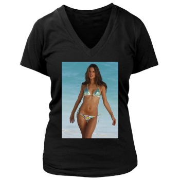 Alessandra Ambrosio Women's Deep V-Neck TShirt