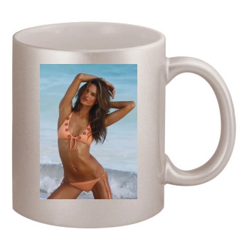 Alessandra Ambrosio 11oz Metallic Silver Mug