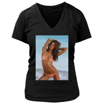 Alessandra Ambrosio Women's Deep V-Neck TShirt