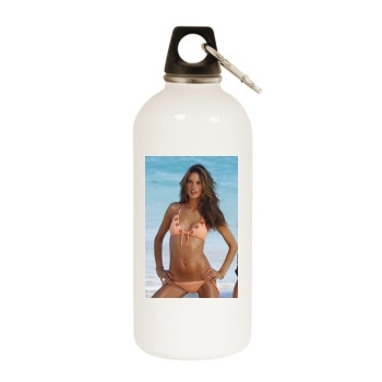 Alessandra Ambrosio White Water Bottle With Carabiner