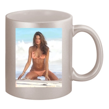 Alessandra Ambrosio 11oz Metallic Silver Mug