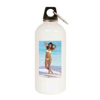 Alessandra Ambrosio White Water Bottle With Carabiner