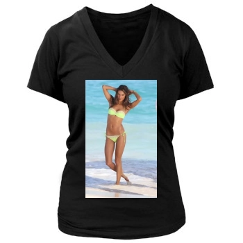 Alessandra Ambrosio Women's Deep V-Neck TShirt