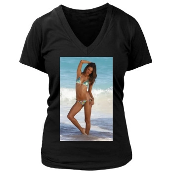 Alessandra Ambrosio Women's Deep V-Neck TShirt