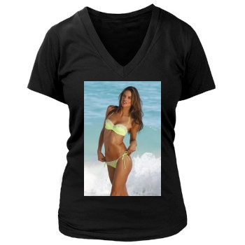 Alessandra Ambrosio Women's Deep V-Neck TShirt