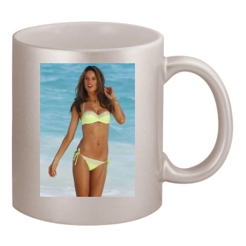 Alessandra Ambrosio 11oz Metallic Silver Mug