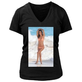 Alessandra Ambrosio Women's Deep V-Neck TShirt