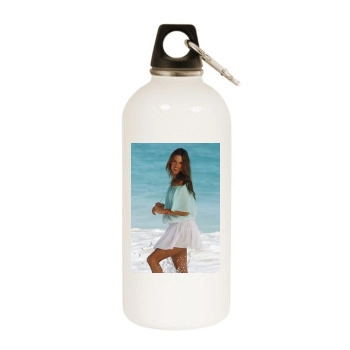 Alessandra Ambrosio White Water Bottle With Carabiner