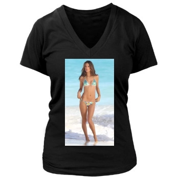 Alessandra Ambrosio Women's Deep V-Neck TShirt