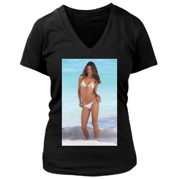 Alessandra Ambrosio Women's Deep V-Neck TShirt