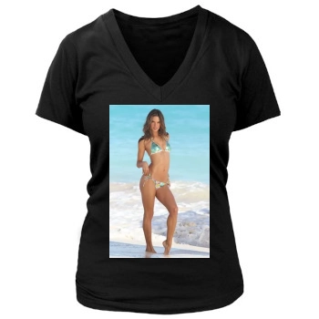 Alessandra Ambrosio Women's Deep V-Neck TShirt