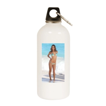 Alessandra Ambrosio White Water Bottle With Carabiner