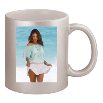 Alessandra Ambrosio 11oz Metallic Silver Mug