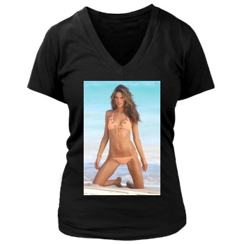 Alessandra Ambrosio Women's Deep V-Neck TShirt