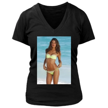 Alessandra Ambrosio Women's Deep V-Neck TShirt