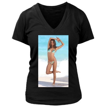 Alessandra Ambrosio Women's Deep V-Neck TShirt