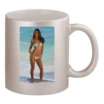 Alessandra Ambrosio 11oz Metallic Silver Mug