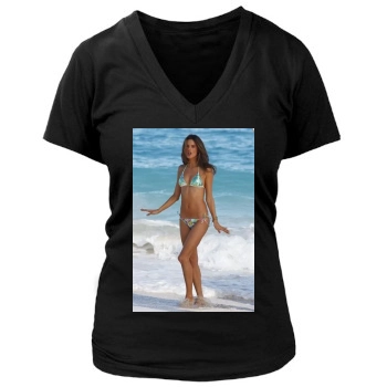 Alessandra Ambrosio Women's Deep V-Neck TShirt