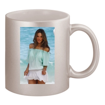 Alessandra Ambrosio 11oz Metallic Silver Mug