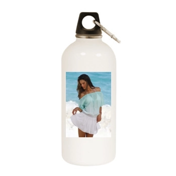 Alessandra Ambrosio White Water Bottle With Carabiner