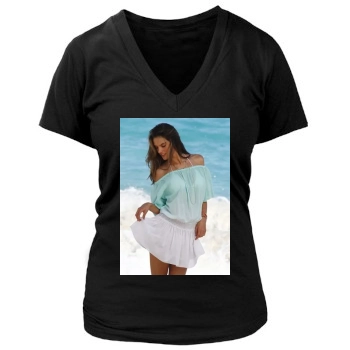 Alessandra Ambrosio Women's Deep V-Neck TShirt