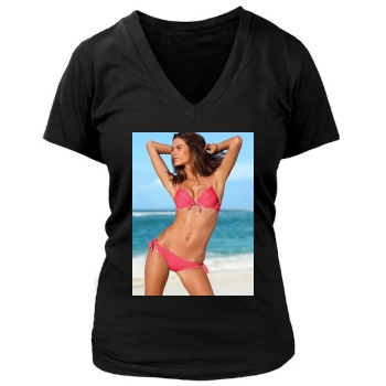 Alessandra Ambrosio Women's Deep V-Neck TShirt