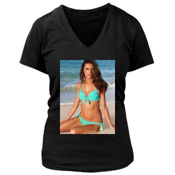 Alessandra Ambrosio Women's Deep V-Neck TShirt