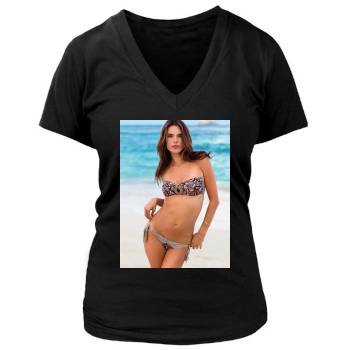 Alessandra Ambrosio Women's Deep V-Neck TShirt