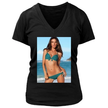 Alessandra Ambrosio Women's Deep V-Neck TShirt