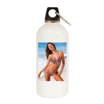 Alessandra Ambrosio White Water Bottle With Carabiner