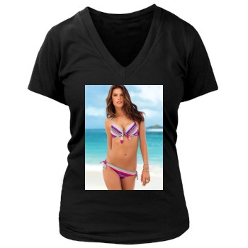 Alessandra Ambrosio Women's Deep V-Neck TShirt