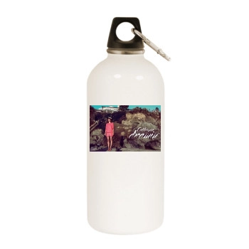 Alessandra Ambrosio White Water Bottle With Carabiner