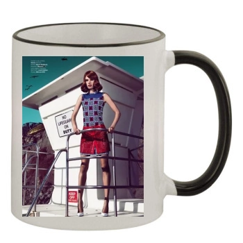 Alessandra Ambrosio 11oz Colored Rim & Handle Mug