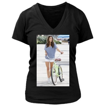 Alessandra Ambrosio Women's Deep V-Neck TShirt